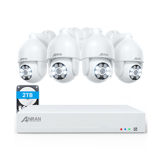ANRAN 2K 4MP 太陽電池ワイヤレスセキュリティカメラシステム PTZ 360° 屋外 WIFI オーディオカメラ