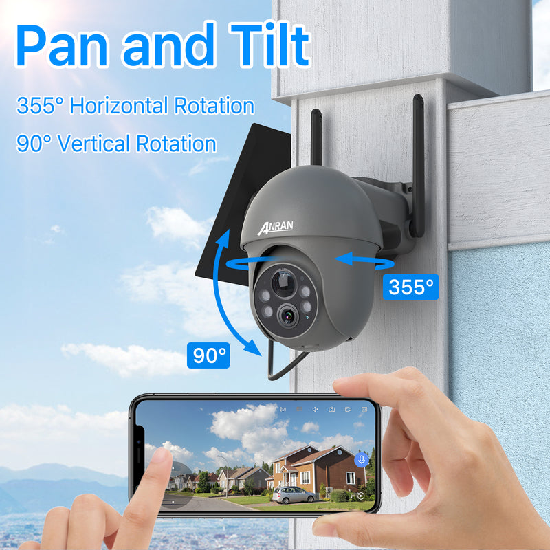 ANRAN Q1 Max 5MP Solar Battery Camera-Gray