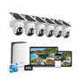 4MP 6Channel FHD Integrated Solar Battery Security Camera System with 32GB SD Card