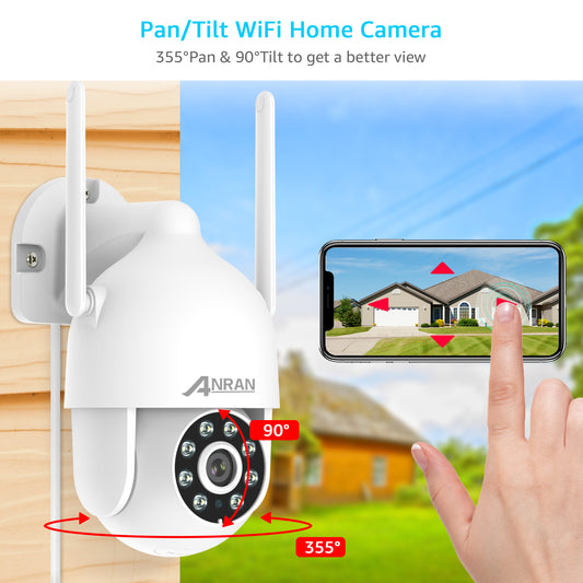 ANRAN P3 5MP WiFi PTZ Kamera mit 360° Sicht (Kann nicht zu einem NVR hinzugefügt werden, diese Kamera lässt sich nicht an Ihr NVR anschließen)