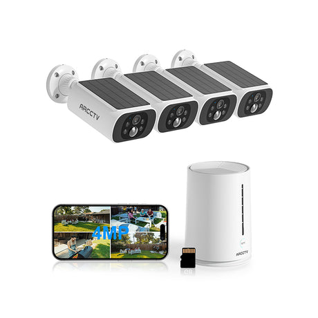 4MP Wifi C3 Solar Battery Camera System with 32GB SD Card