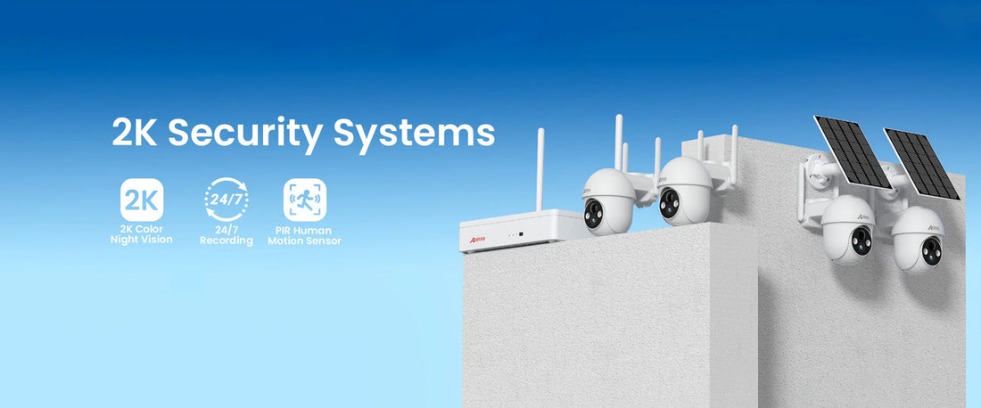 2K security cameras with advanced features for comprehensive home surveillance.