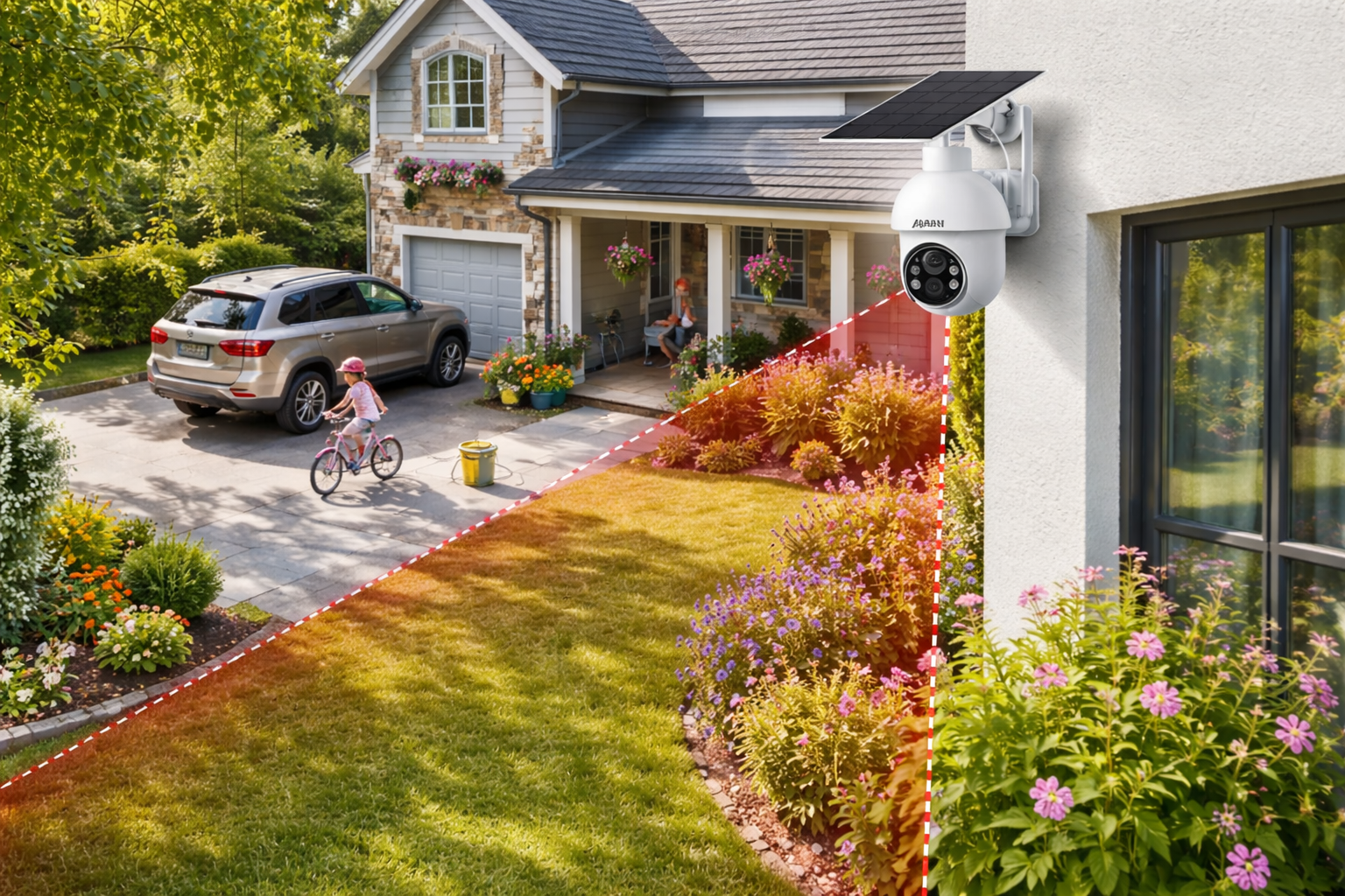 車道と庭に最適なソーラー防犯カメラ – ANRAN Security Camera