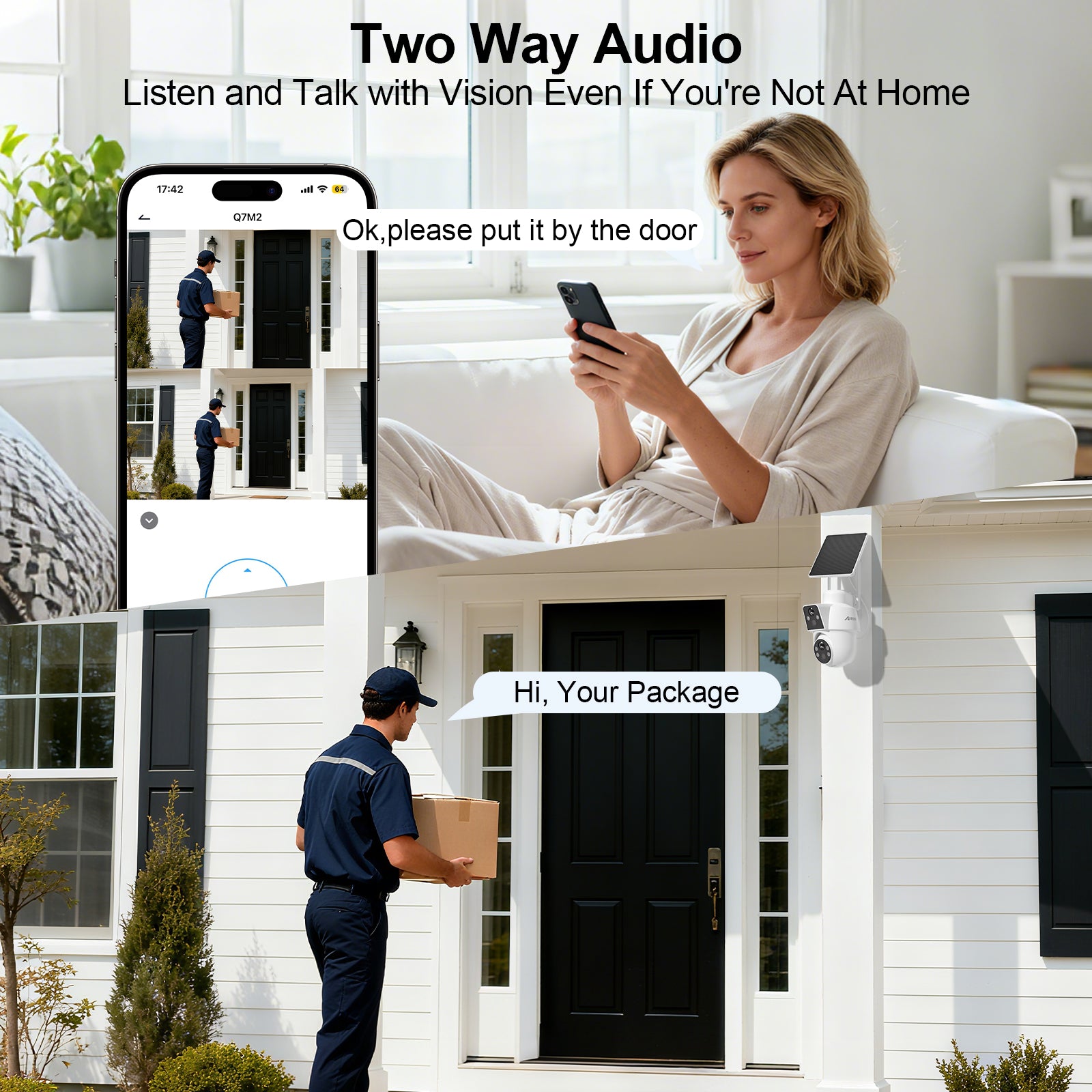 ANRAN 4MP(2MP+2MP) Dual-lens Wireless Solar Security Camera with 2-Way Talk