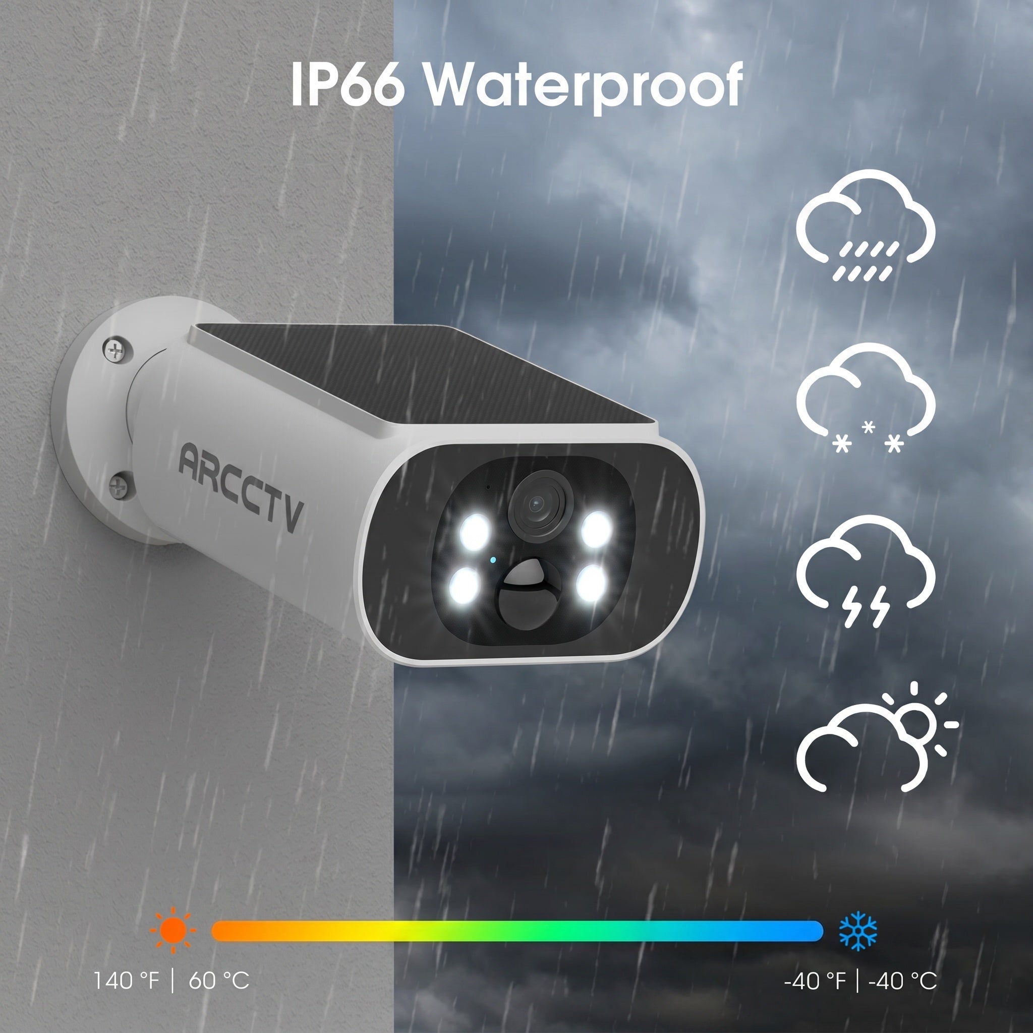 4MP 6Channel C3 Solar Battery Wireless Security Camera System with 32GB SD Card