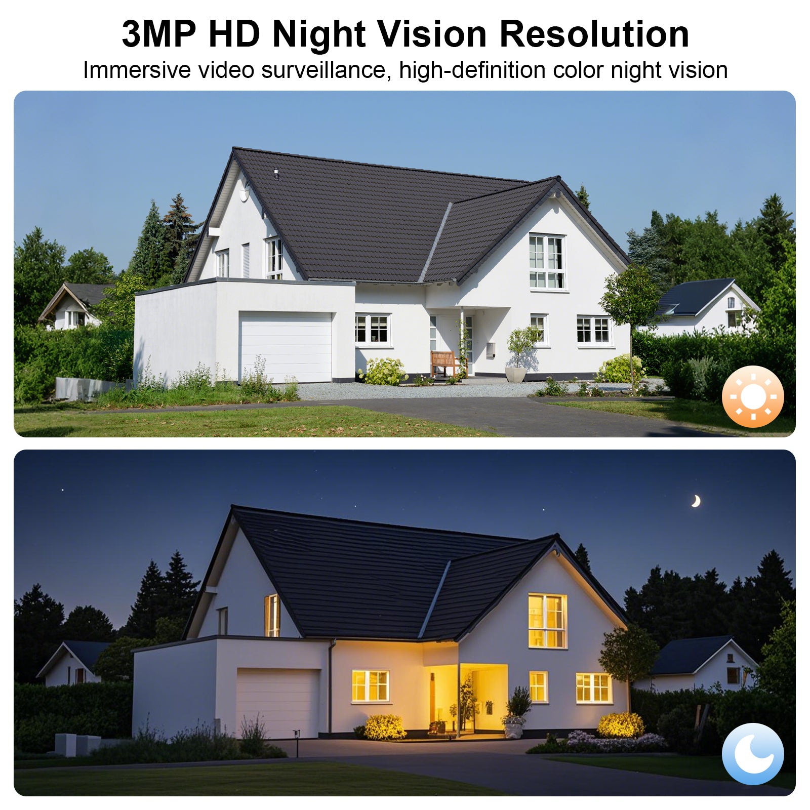 ANRAN 2K WiFi Wireless Solar Powered Security IP Camera Outdoo Full Color Night