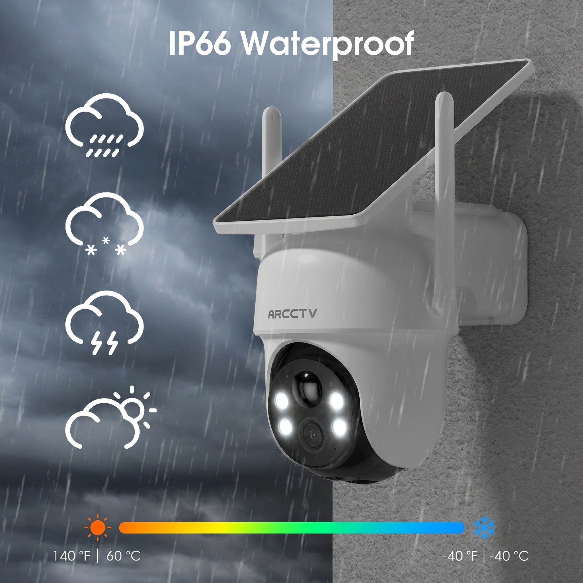 4MP 6Channel FHD Integrated Solar Battery Security Camera System with 32GB SD Card