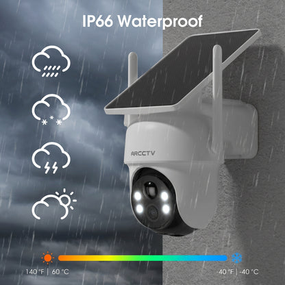 4MP 6Channel FHD Integrated Solar Battery Security Camera System with 32GB SD Card