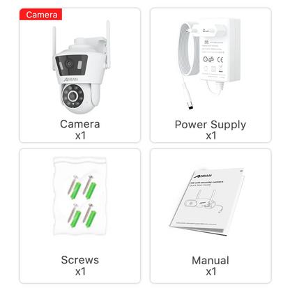 ANRAN P7 3MP Surveillance Camera Dual Lens Dual Live View Outdoor Camera