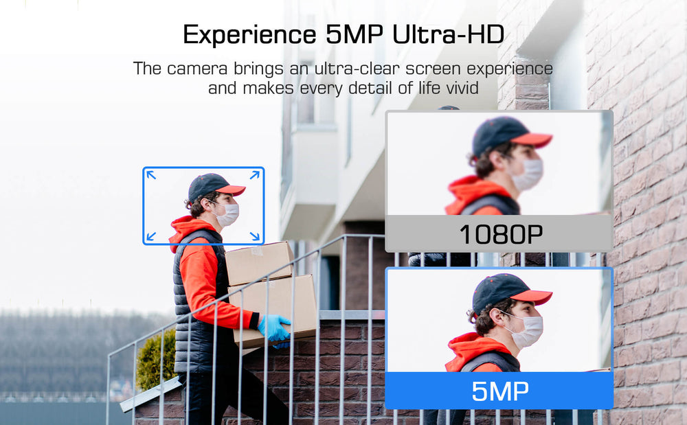 ANRAN P3 Caméra PTZ WiFi 5MP avec vue à 360° (Impossible d'ajouter au NVR)