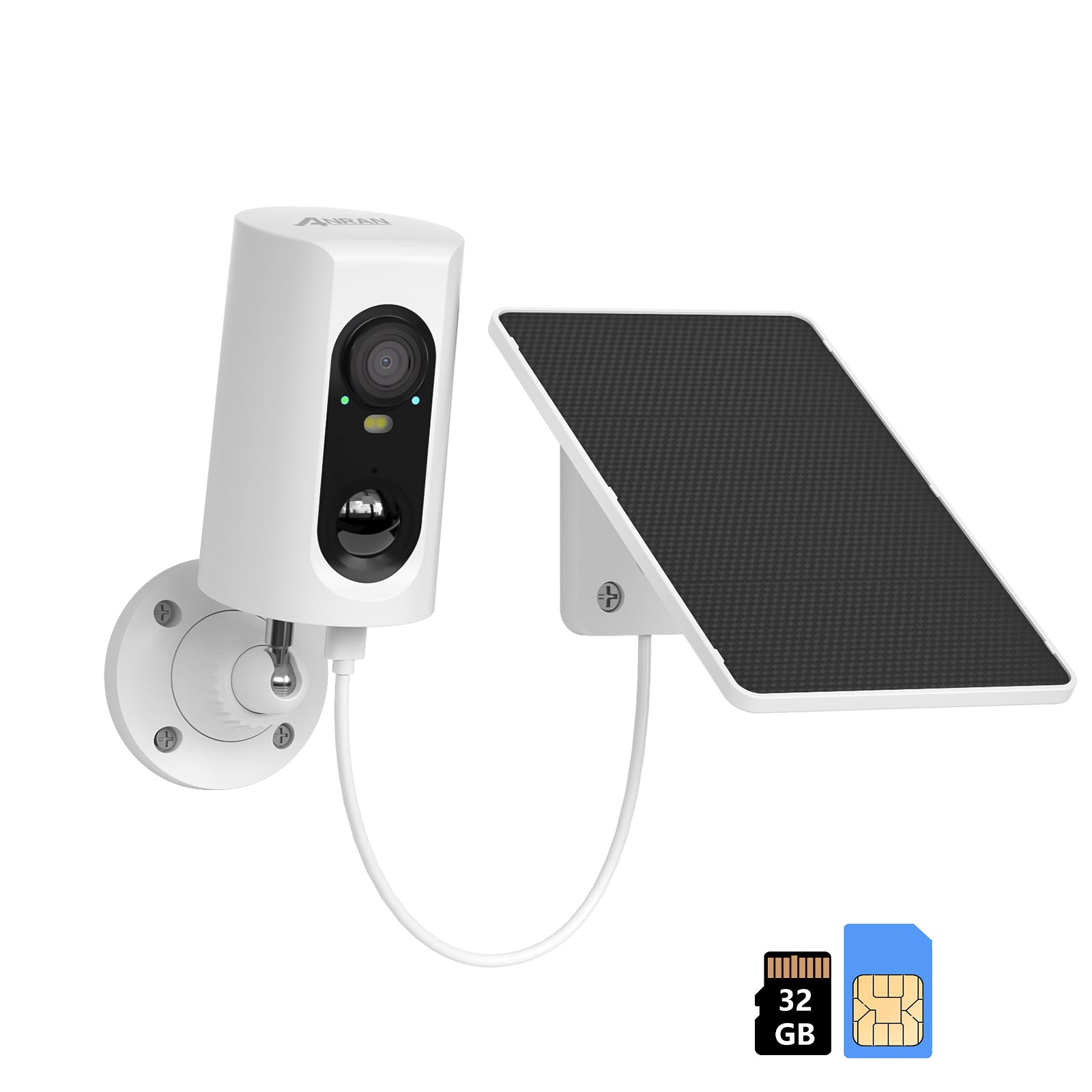 ANRAN 2K 4G Solar Outdoor Camera With Sim Card Two Way Audio