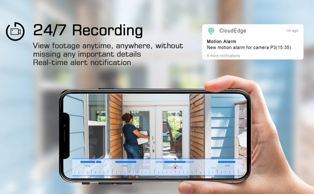 ANRAN P3 Caméra PTZ WiFi 5MP avec vue à 360° (Impossible d'ajouter au NVR)
