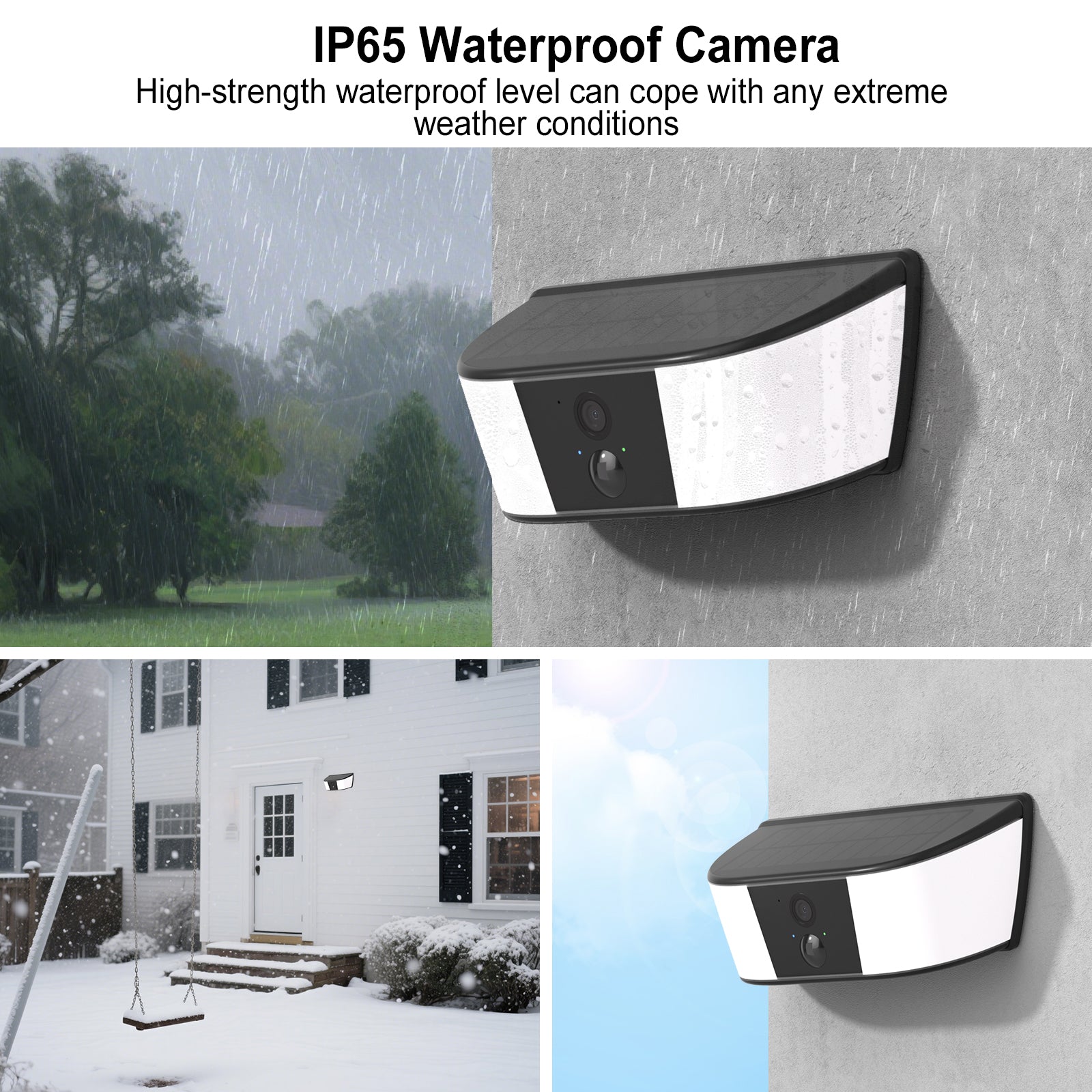 ANRAN 2K WiFi Wireless Solar Powered Security IP Camera Outdoo Full Color Night