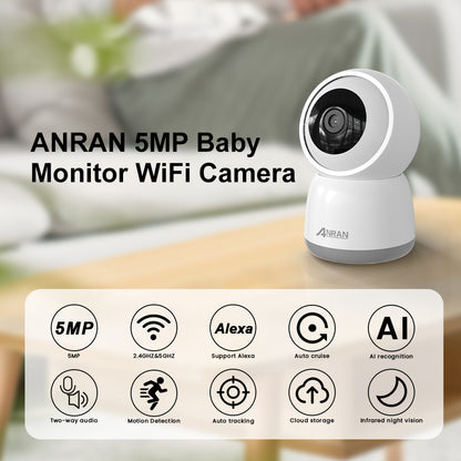 ANRAN 5MP FHD Baby Monitor Security Camera