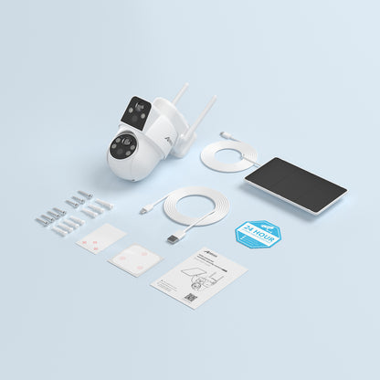 ANRAN 4MP(2MP+2MP) Dual-lens Wireless Solar Security Camera with 2-Way Talk