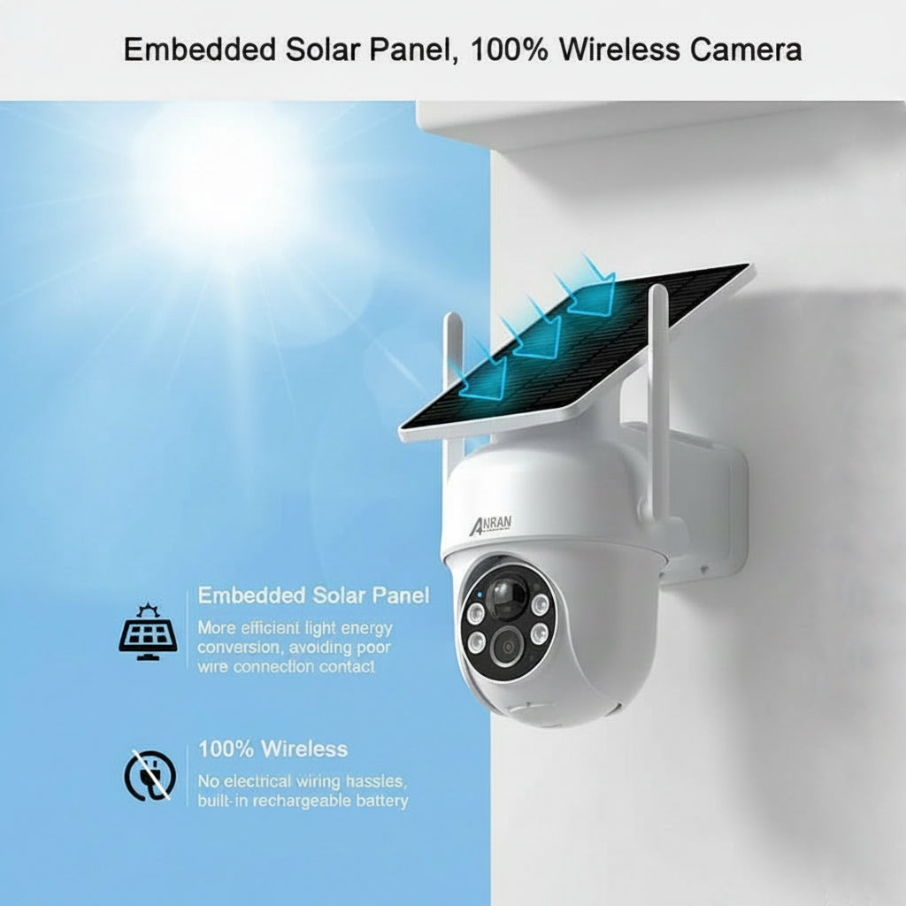 ANRAN ソーラー防犯カメラ Q4-Q4max 5MP Integrated Solar Camera | Hassle-Free Security Solutions