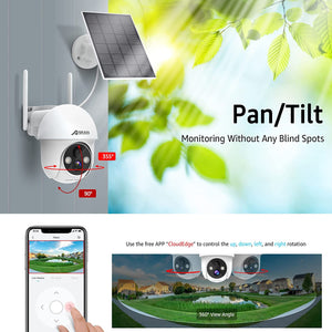 ANRAN Q1 Pro 2K 太陽電池カメラ