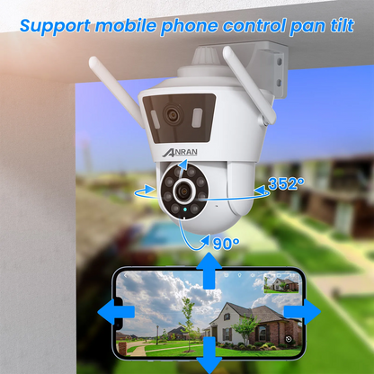ANRAN P7 3MP Surveillance Camera Dual Lens Dual Live View Outdoor Camera