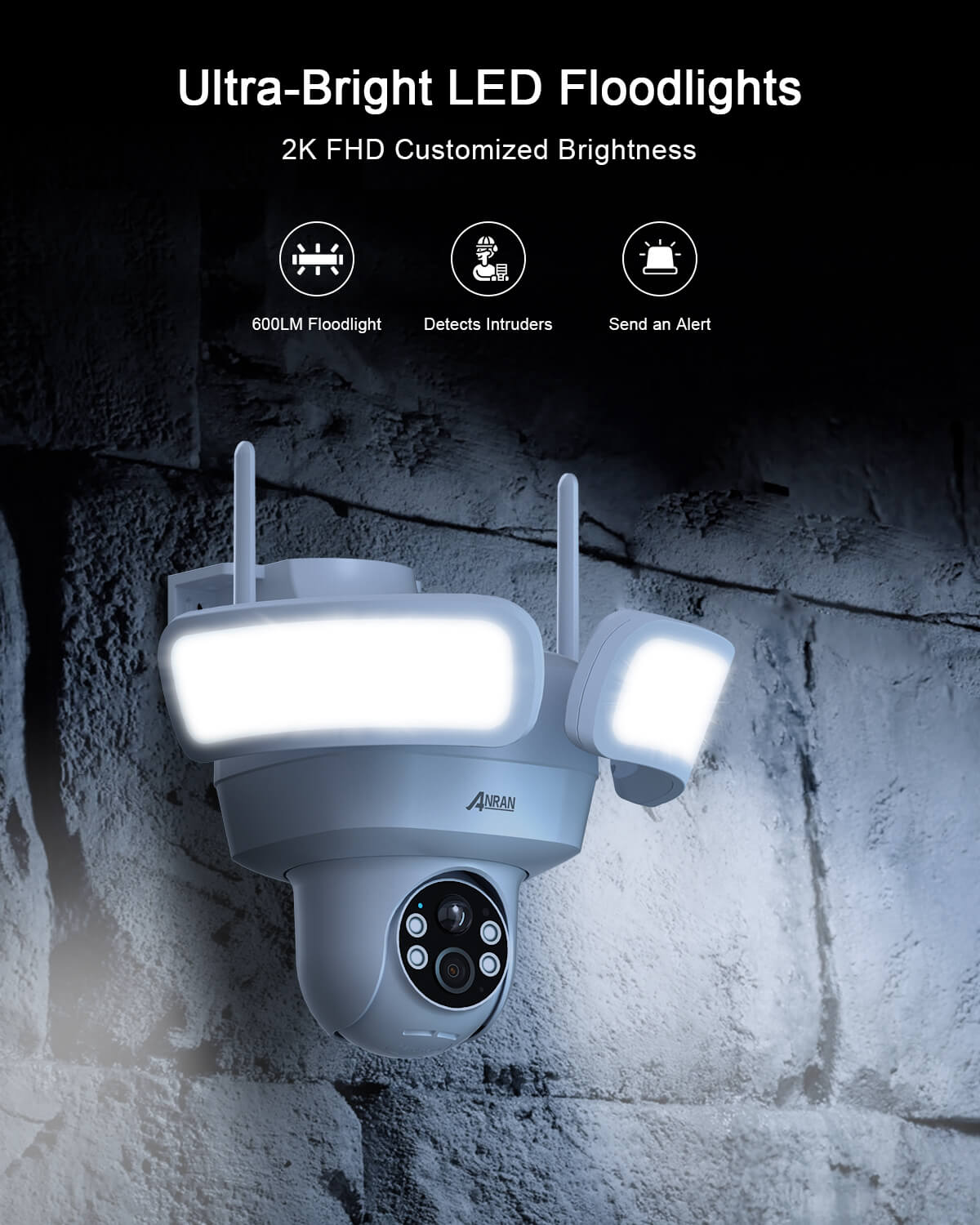 ANRAN F1 Pro 2K Solar Floodlight Security Camera