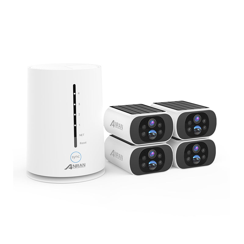 C3 4MP WiFi Kit de cámara solar con batería Sistema de seguridad de vigilancia con tarjeta SD de