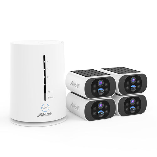 ANRAN C3 4MP Wifi Solar Battery Camera Kit Surveillance Security System with 32GB SD Card