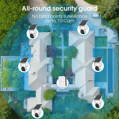 4MP 6Channel FHD Integrated Solar Battery Security Camera System with 32GB SD Card