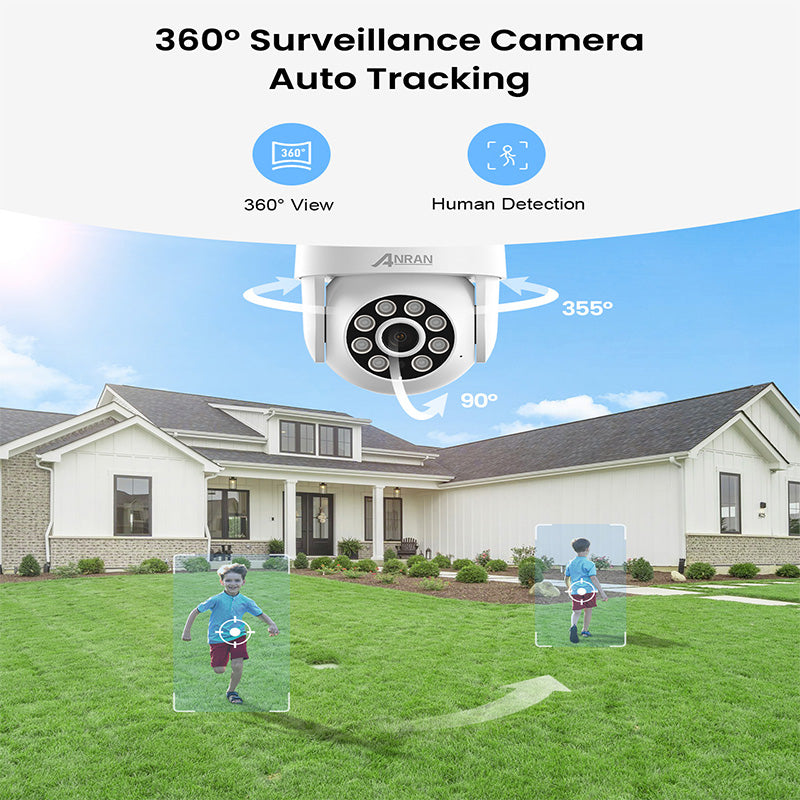 ANRAN 4K 8CH 8MP POE Security Camera System 3TB HDD Built-in