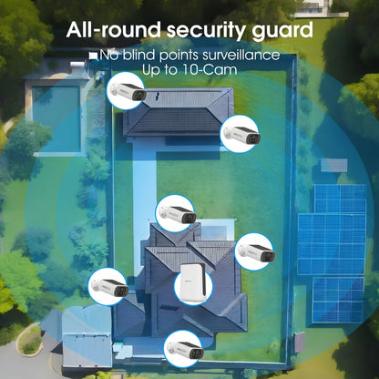 4MP 6Channel C3 Solar Battery Wireless Security Camera System with 32GB SD Card