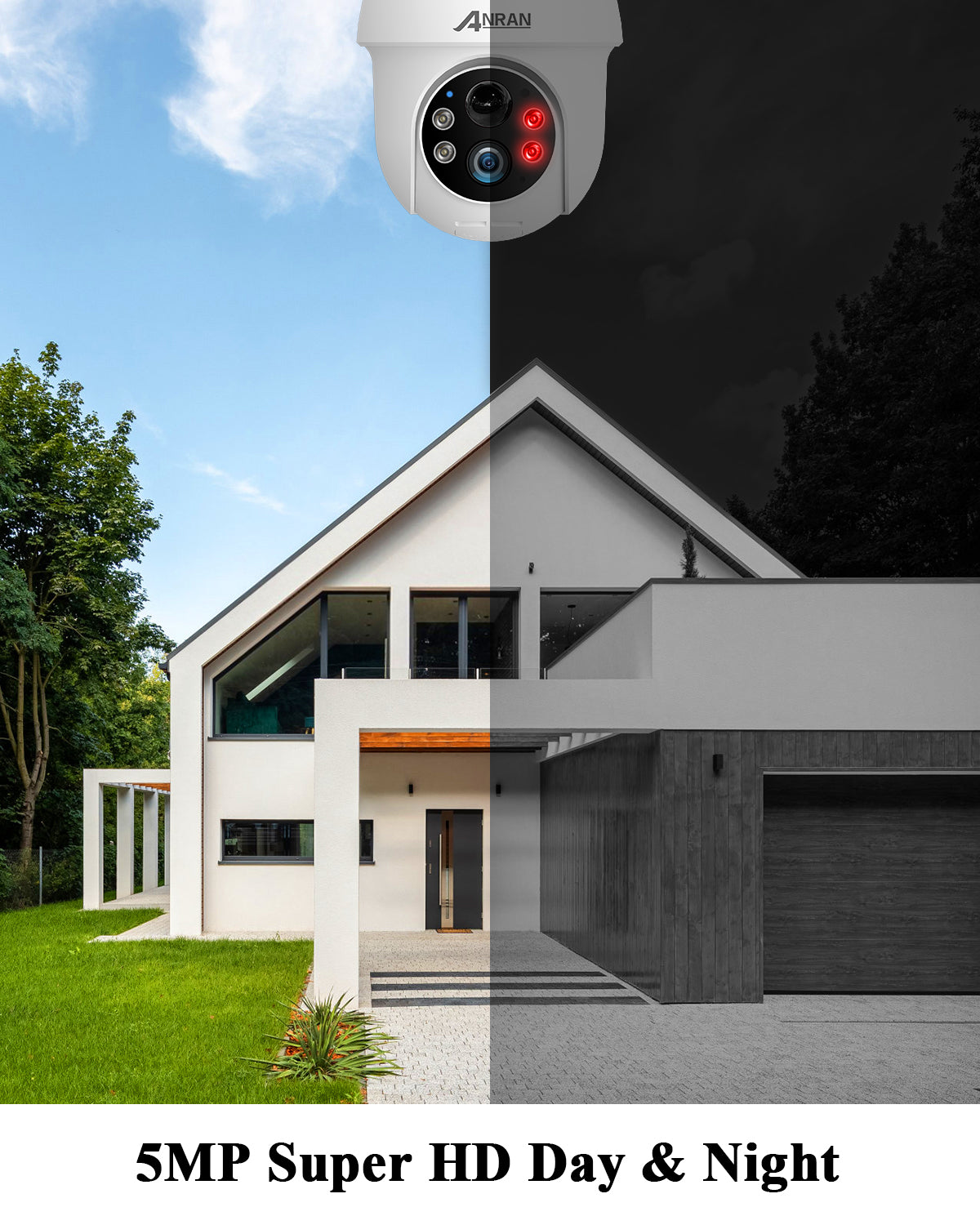 5MP ソーラー防犯カメラ | 手間いらずの家庭監視 – ANRAN Security Camera