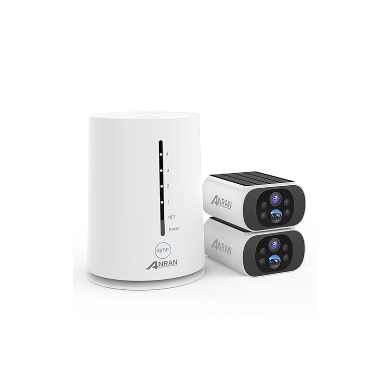 ANRAN C3 4MP Wifi Solar Battery Camera Kit Surveillance Security System with 32GB SD Card