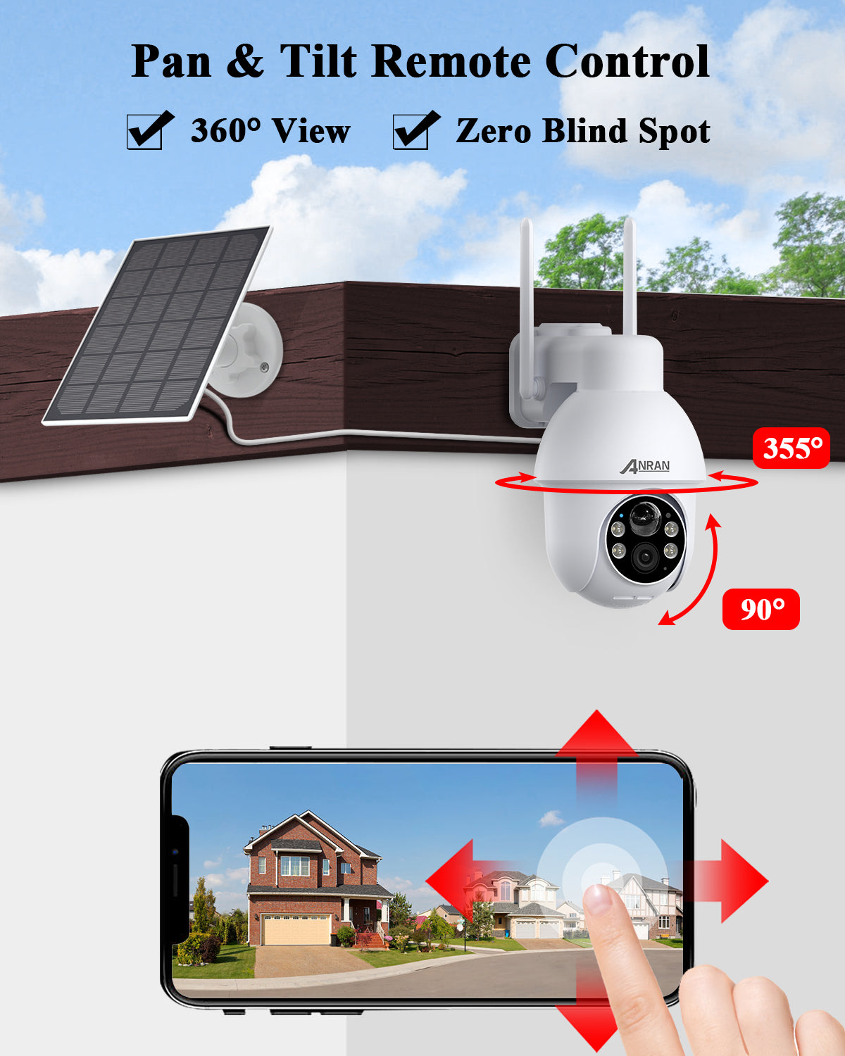 5MP Solar Security Camera | Hassle-Free Home Monitoring – ANRAN