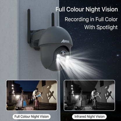 ANRAN Q1 Max 5MP Solar Battery Camera-Gray