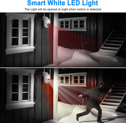 ANRAN Kit de caméra PTZ Wifi 5MP avec moniteur 12 pouces NVR 2TB HDD