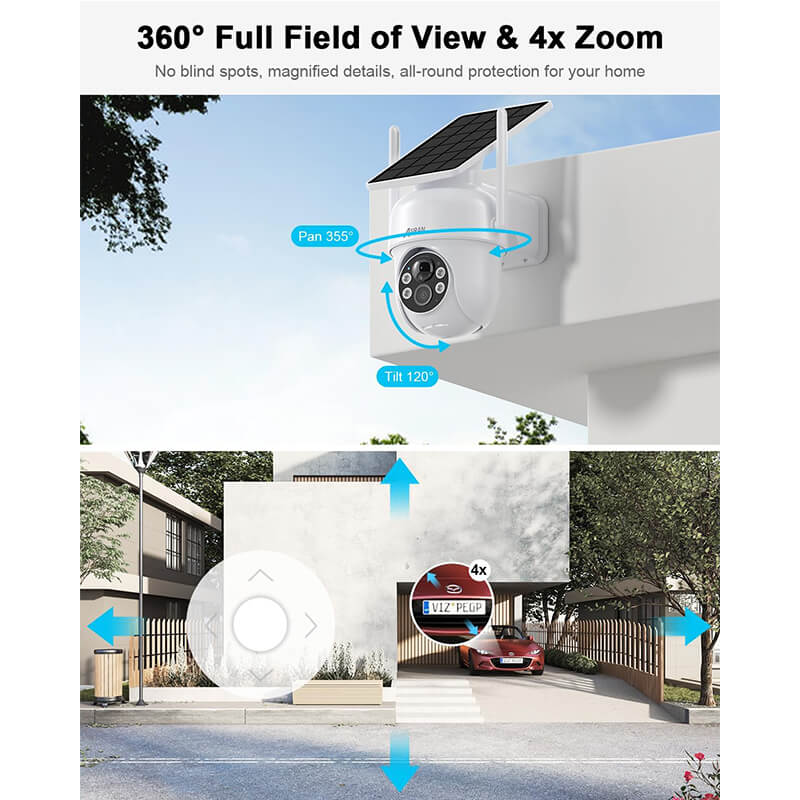 5MP Integrated Solar Camera | Hassle-Free Security Solutions