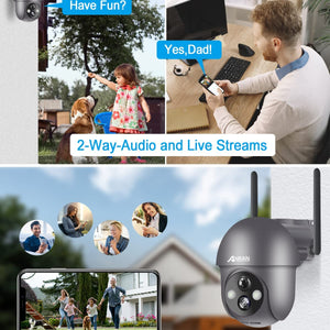 ANRAN Q1 Pro 2K 太陽電池カメラ