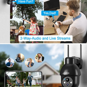 ANRAN Q3 Pro 2K 太陽電池カメラ