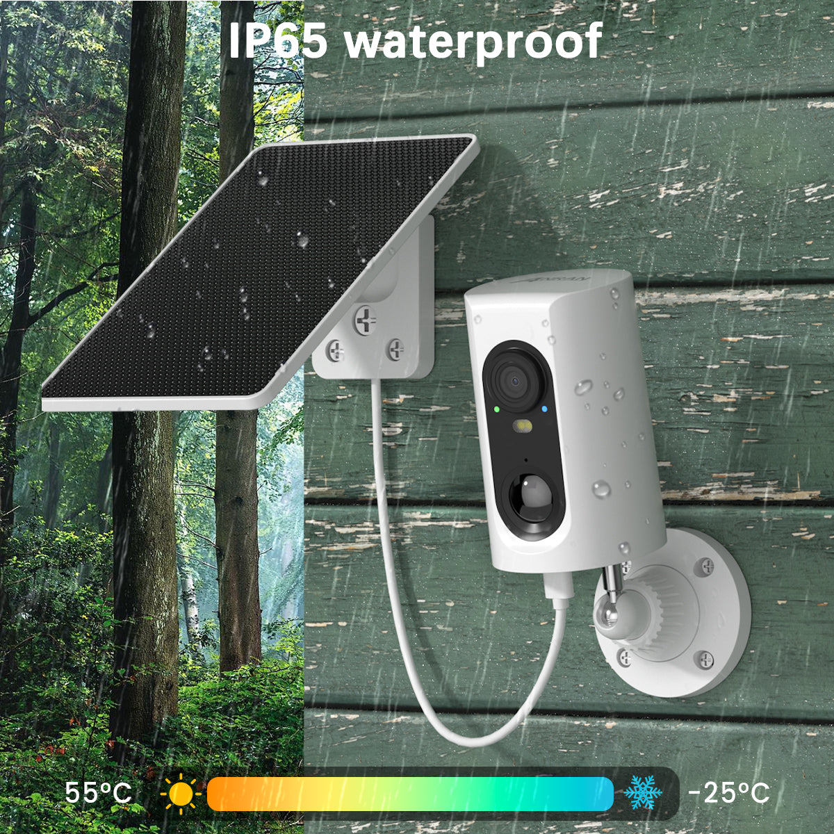 ANRAN 2K 4G Solar Outdoor Camera With Sim Card Two Way Audio