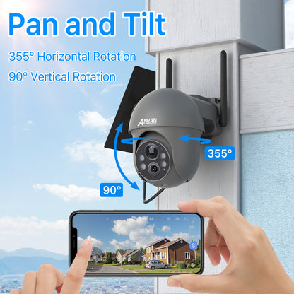 ANRAN Q1 Max 5MP Solar Battery Camera-Gray