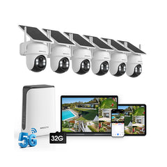 4MP 6Channel FHD Integrated Solar Battery Security Camera System with 32GB SD Card