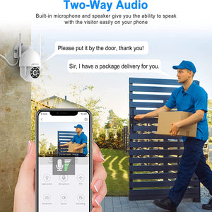 ANRAN 5MP Wifi PTZ Camera Kit with 10.5inch Monitor NVR 2TB HDD