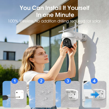 4MP 6Channel FHD Integrated Solar Battery Security Camera System with 32GB SD Card