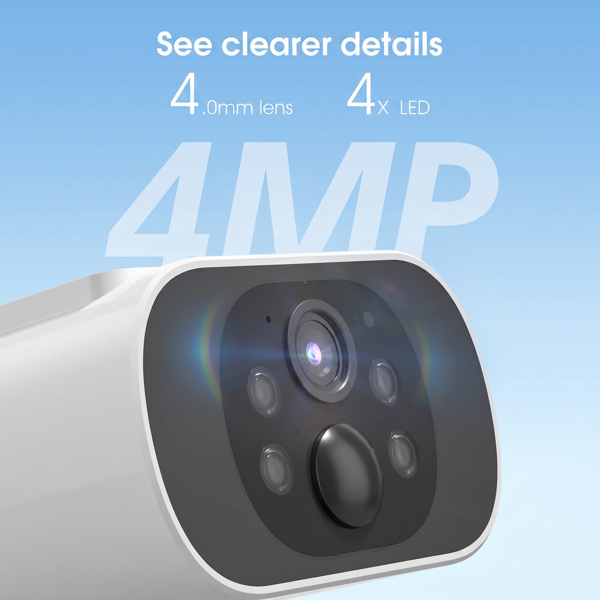 4MP 6Channel C3 Solar Battery Wireless Security Camera System with 32GB SD Card