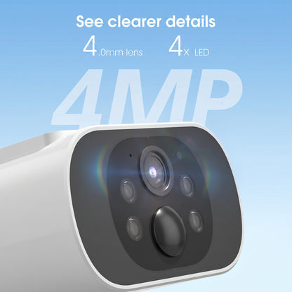4MP 6Channel C3 Solar Battery Wireless Security Camera System with 32GB SD Card
