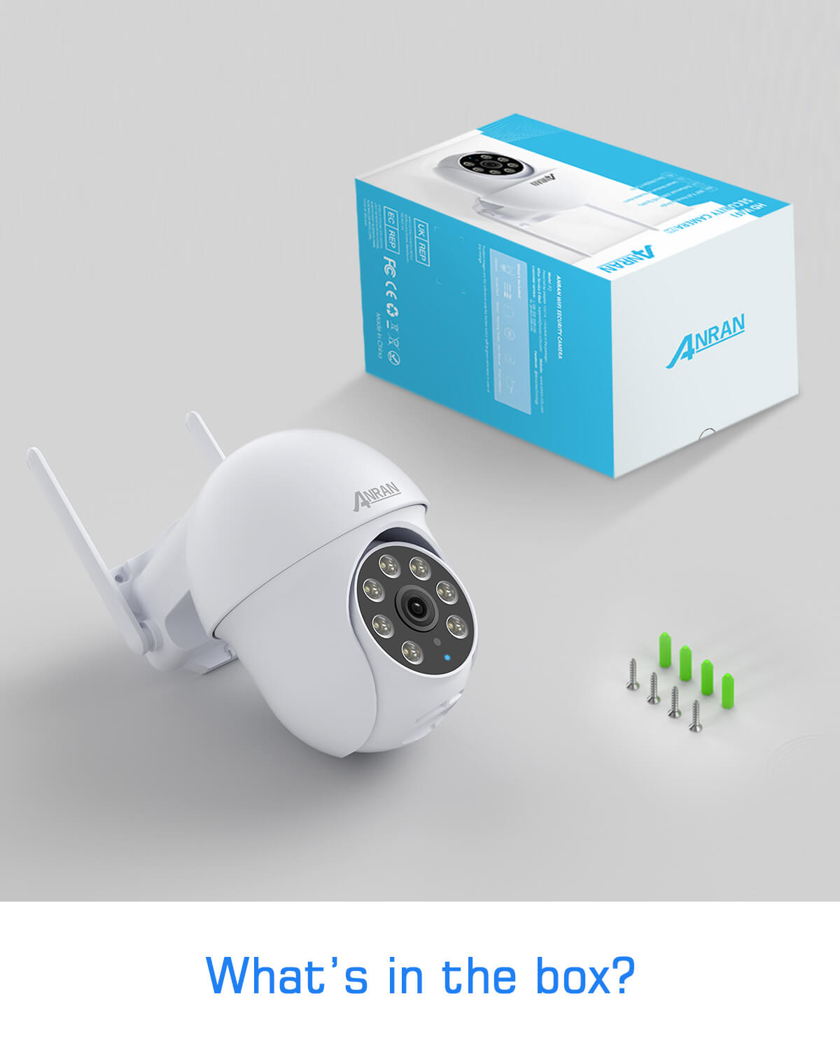 ANRAN P3 5MP WiFi PTZ Camera with 360° View（Can't add to NVR, this camera can't add to your NVR）