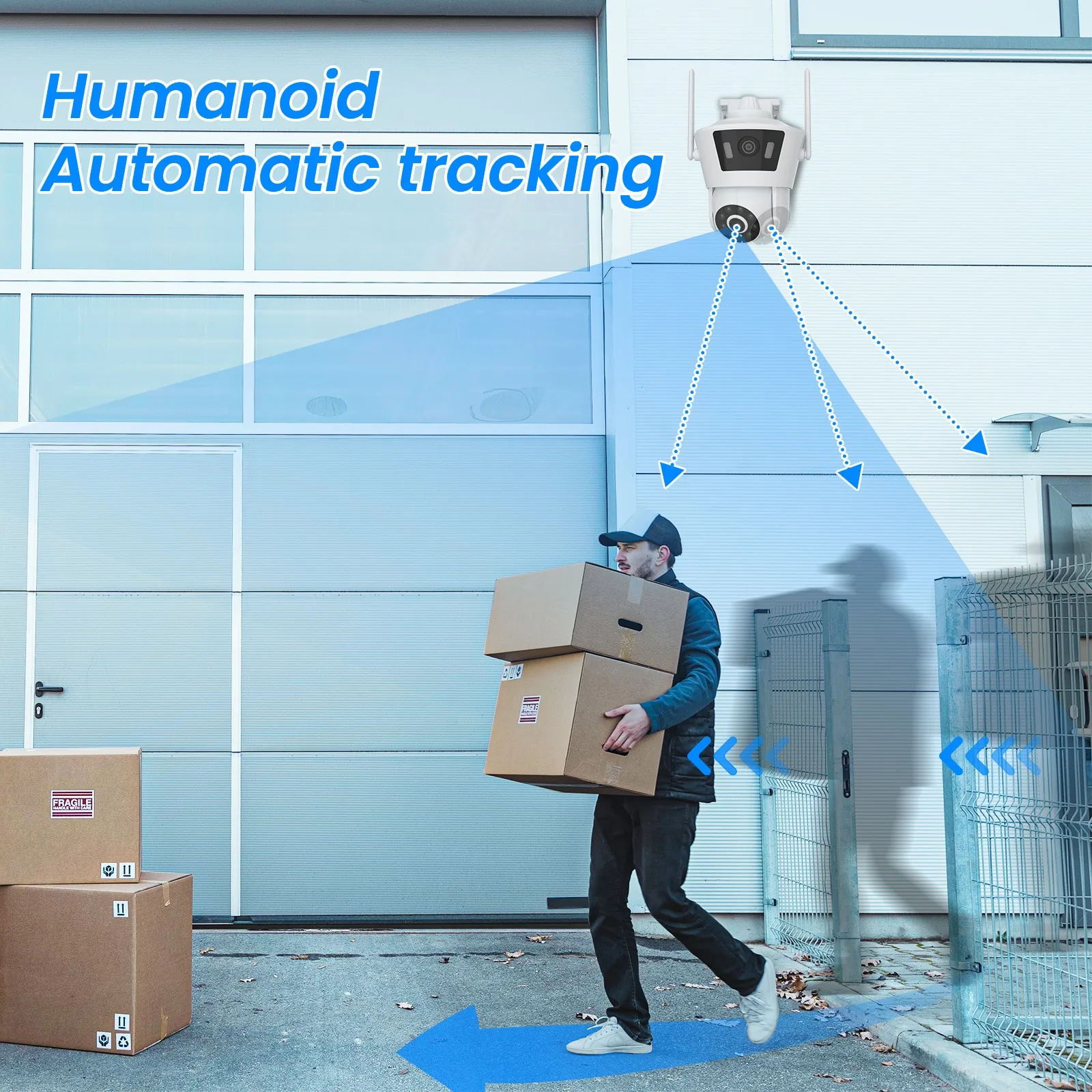 ANRAN P7 3MP Surveillance Camera Dual Lens Dual Live View Outdoor Camera