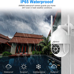 ANRAN 5MP Wifi PTZ Camera Kit with 10.5inch Monitor NVR 2TB HDD