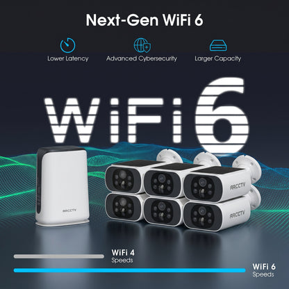 4MP 6Channel C3 Solar Battery Wireless Security Camera System with 32GB SD Card