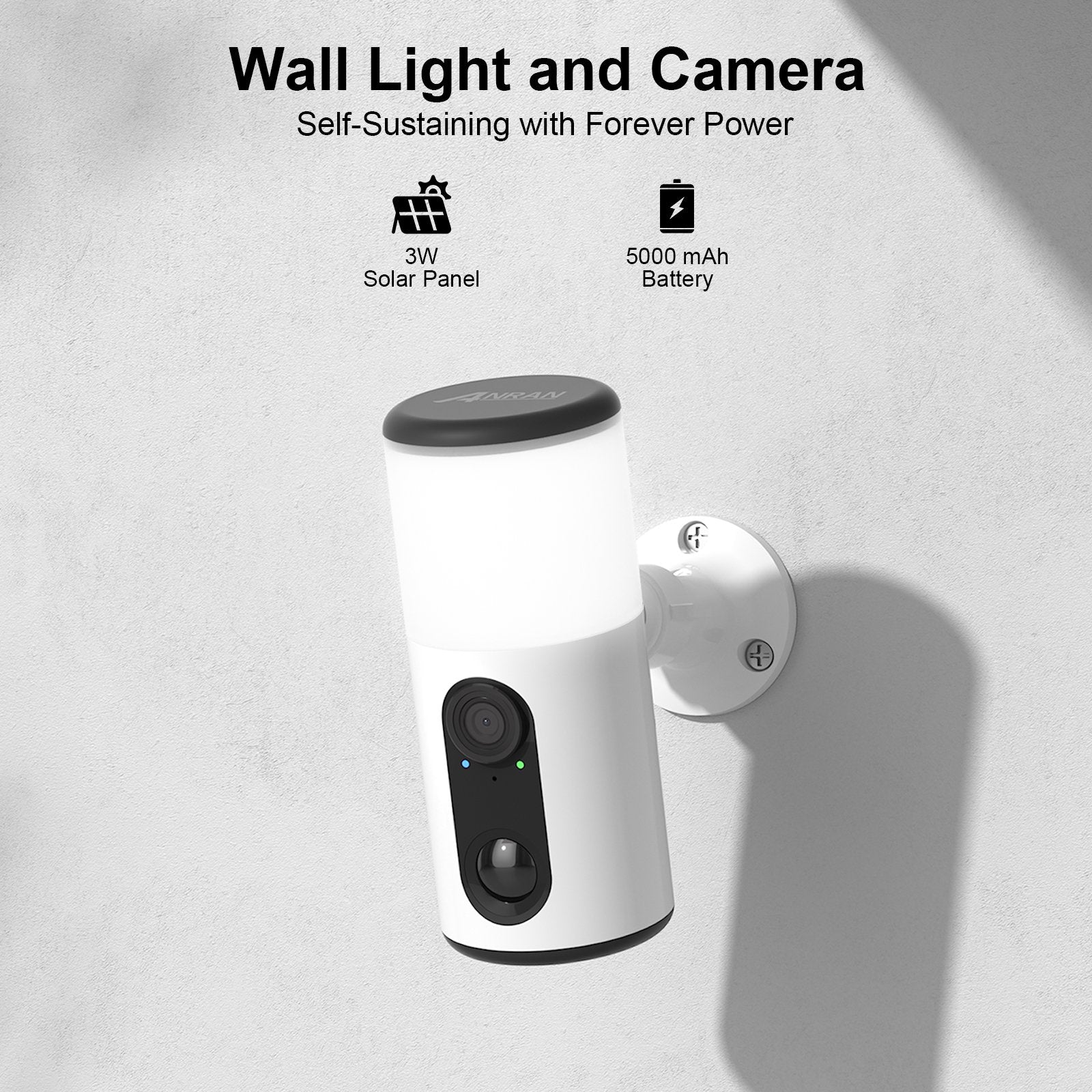 ANRAN F2M3 2K Solar Floodlight Security Camera