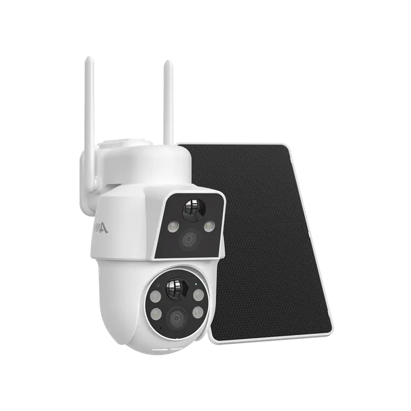4MP Dual lens Wireless Solar Security Camera 2 Way Talk