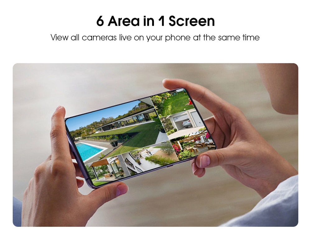 4MP 6Channel C3 Solar Battery Wireless Security Camera System with 32GB SD Card